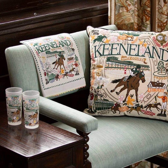 Keeneland Embroidered Pillow by Cat Studio - Picture 5 of 6